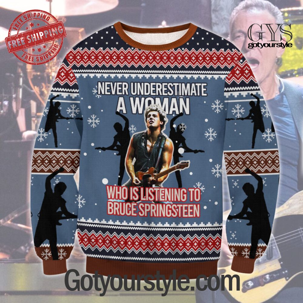 Bruce Springteen 3D Ugly Sweater