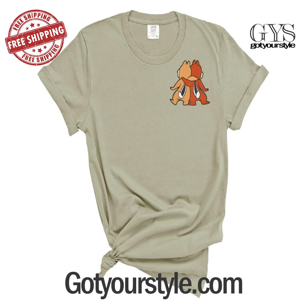 Chipmunk Buddies Embroidered Comfort Color Shirt