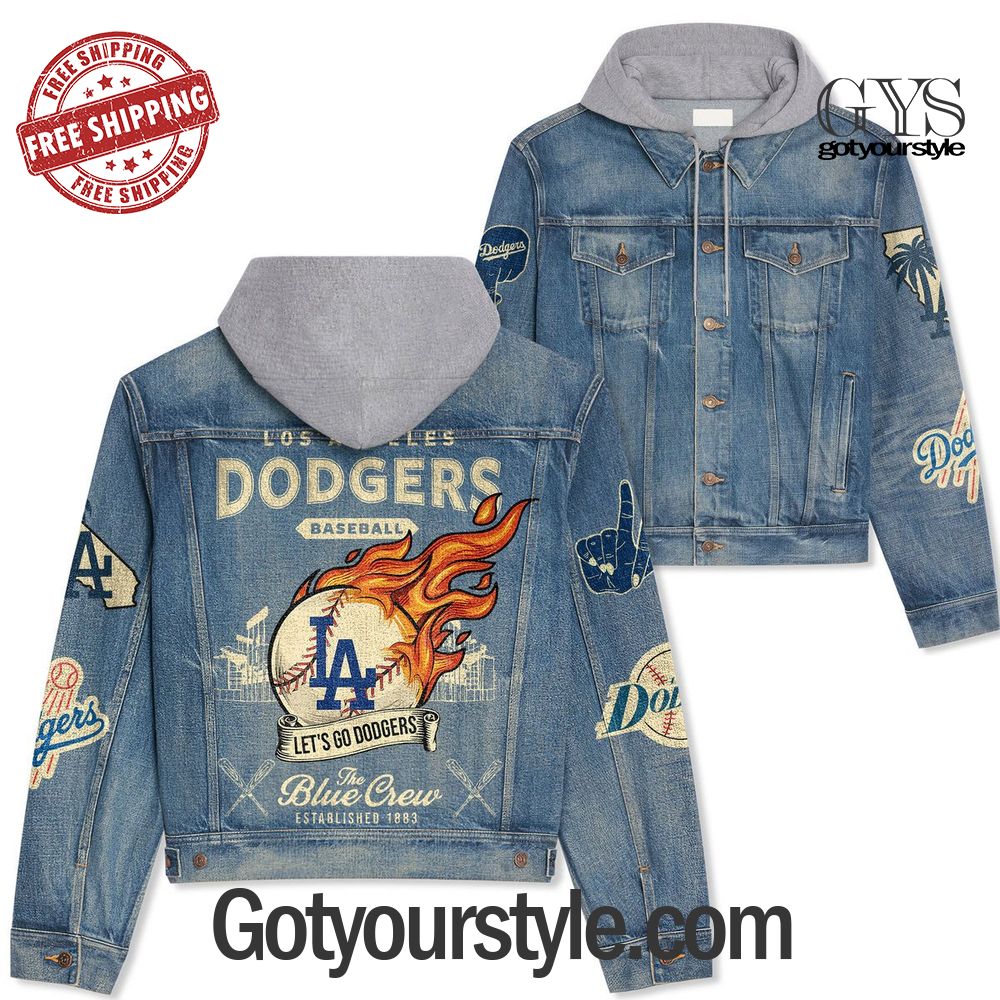 Los Angeles Dodgers The Blue Crew Hooded Denim Jacket