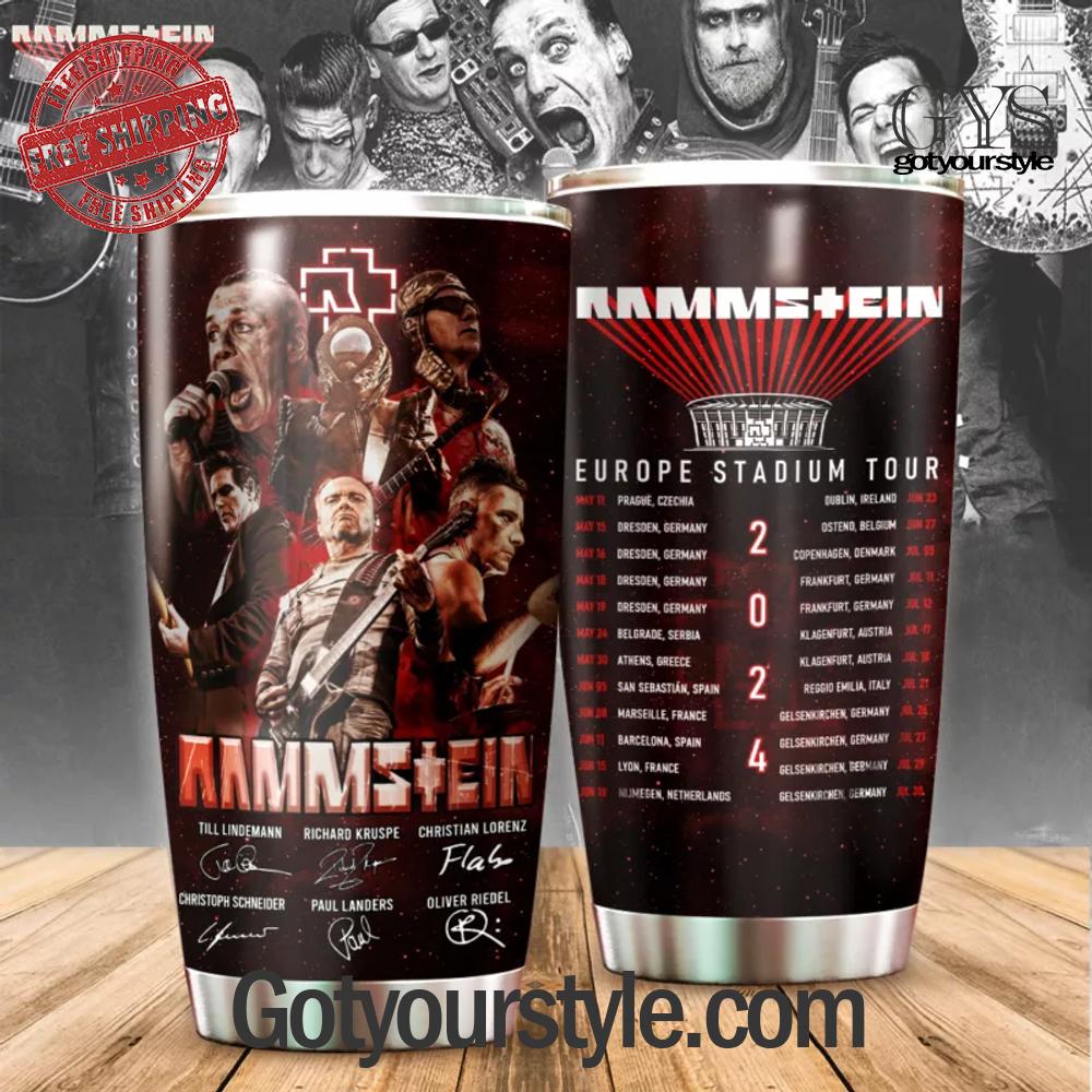 Rammstein Europe Stadium Tour 2024 Tumbler