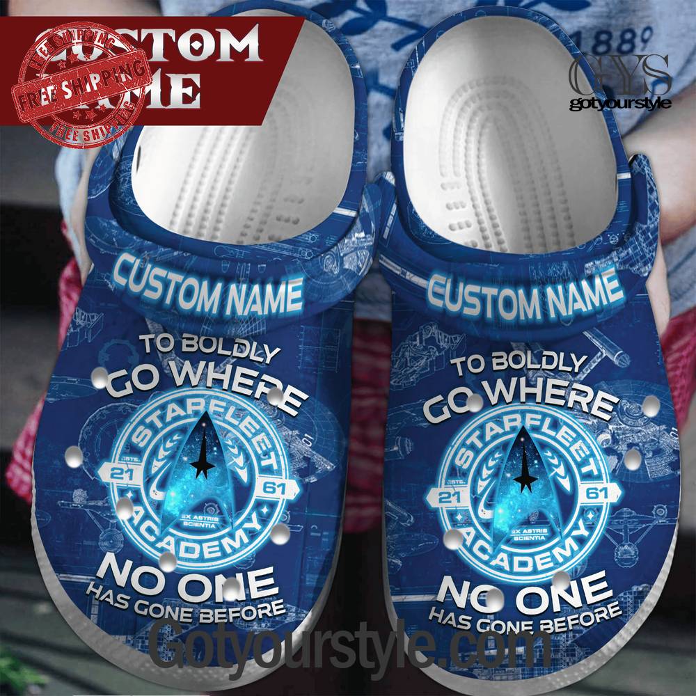 Star Trek Custome Name Star Fleet Academy Crocs Clogs