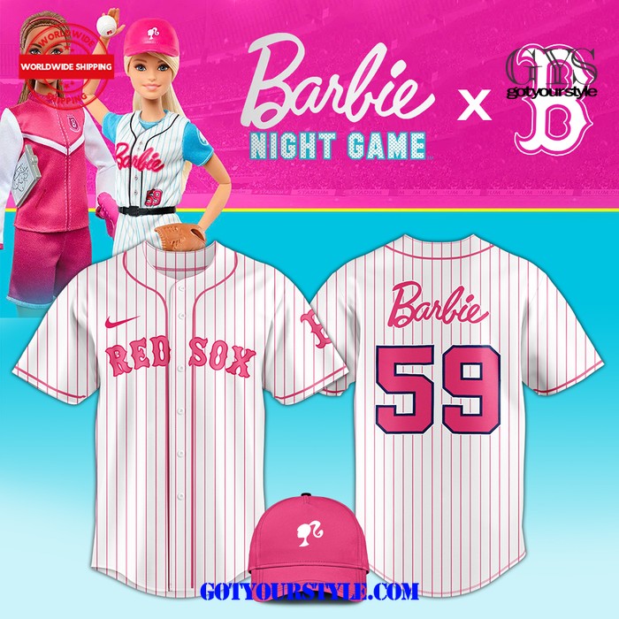 Barbie x Red Sox 2024 Limited Edition Baseball Jersey