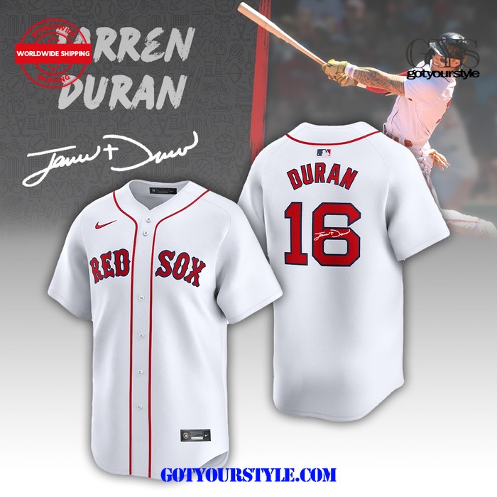 Jarren Duran Red Sox Signed Baseball Jersey