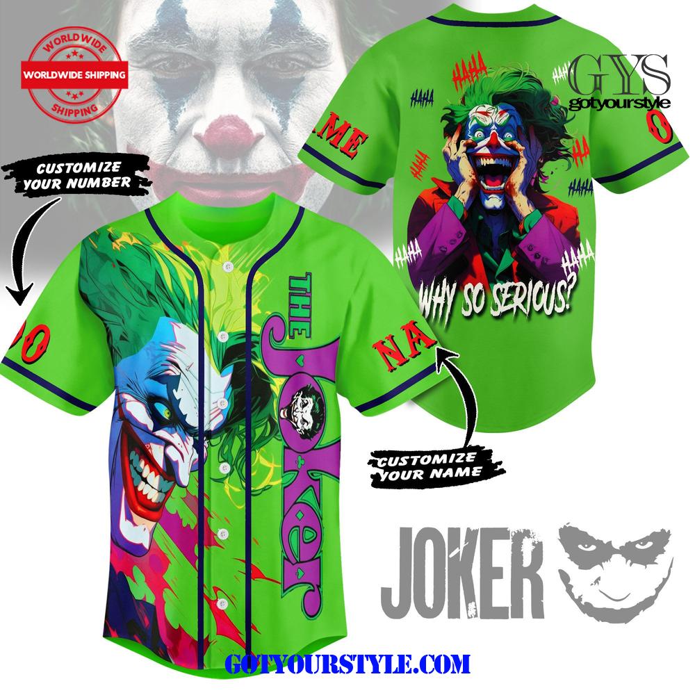 Joker Why So Serious Custom Baseball Jersey