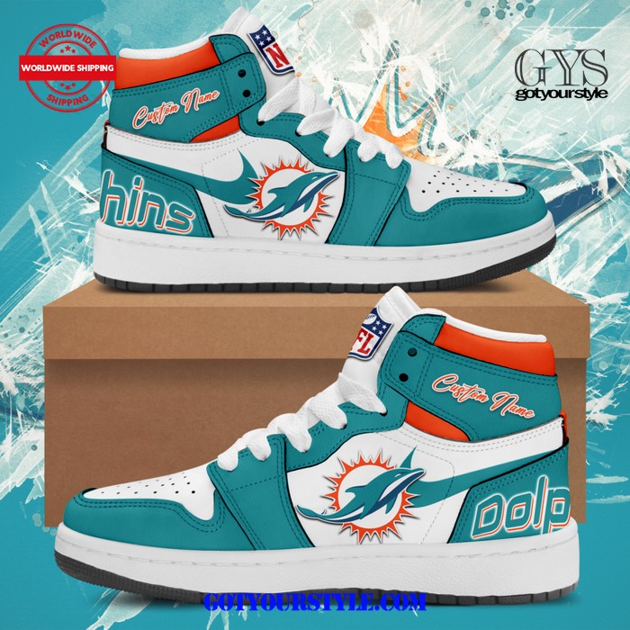 NFL Miami Dolphins Custom Name Air Jordan 1