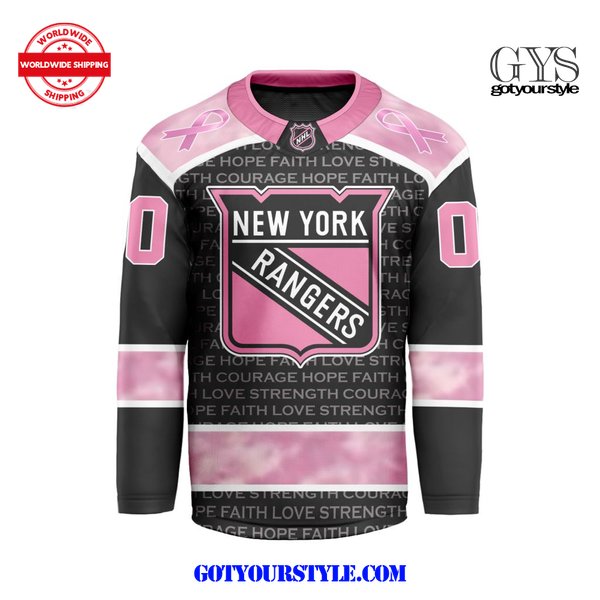 NHL New York Rangers Special Pink Fight Breast Cancer Hockey Jersey