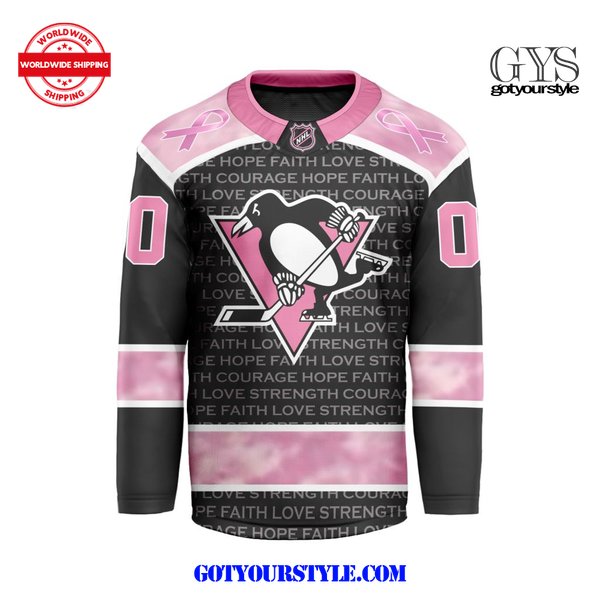 NHL Pittsburgh Penguins Special Pink Fight Breast Cancer Hockey Jersey