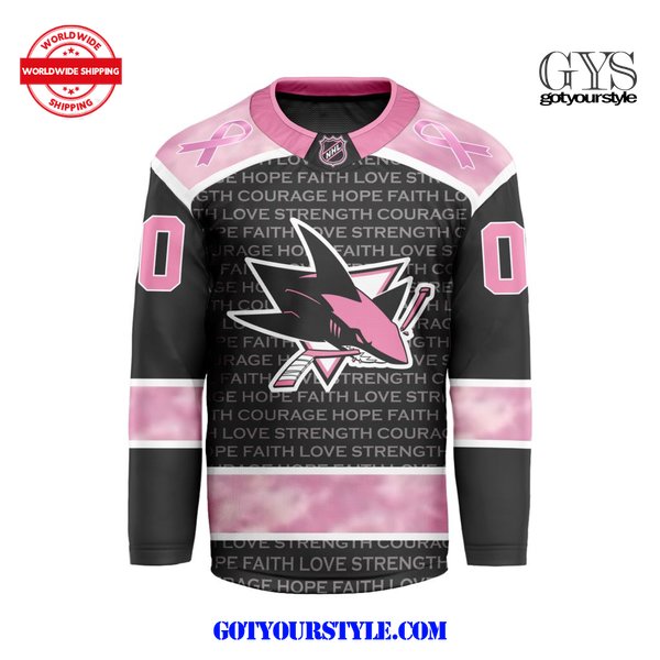 NHL San Jose Sharks Special Pink Fight Breast Cancer Hockey Jersey