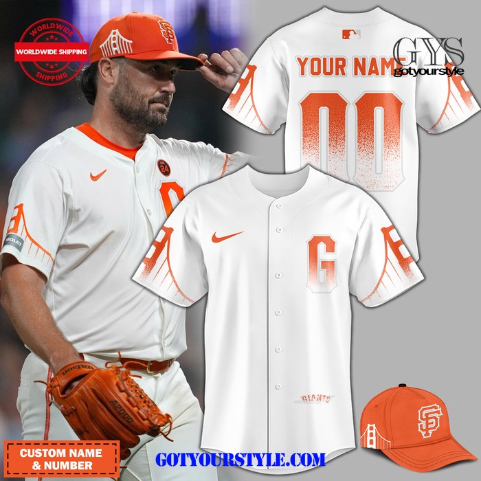 Personalization San Francisco Giants White Orange Baseball Jersey