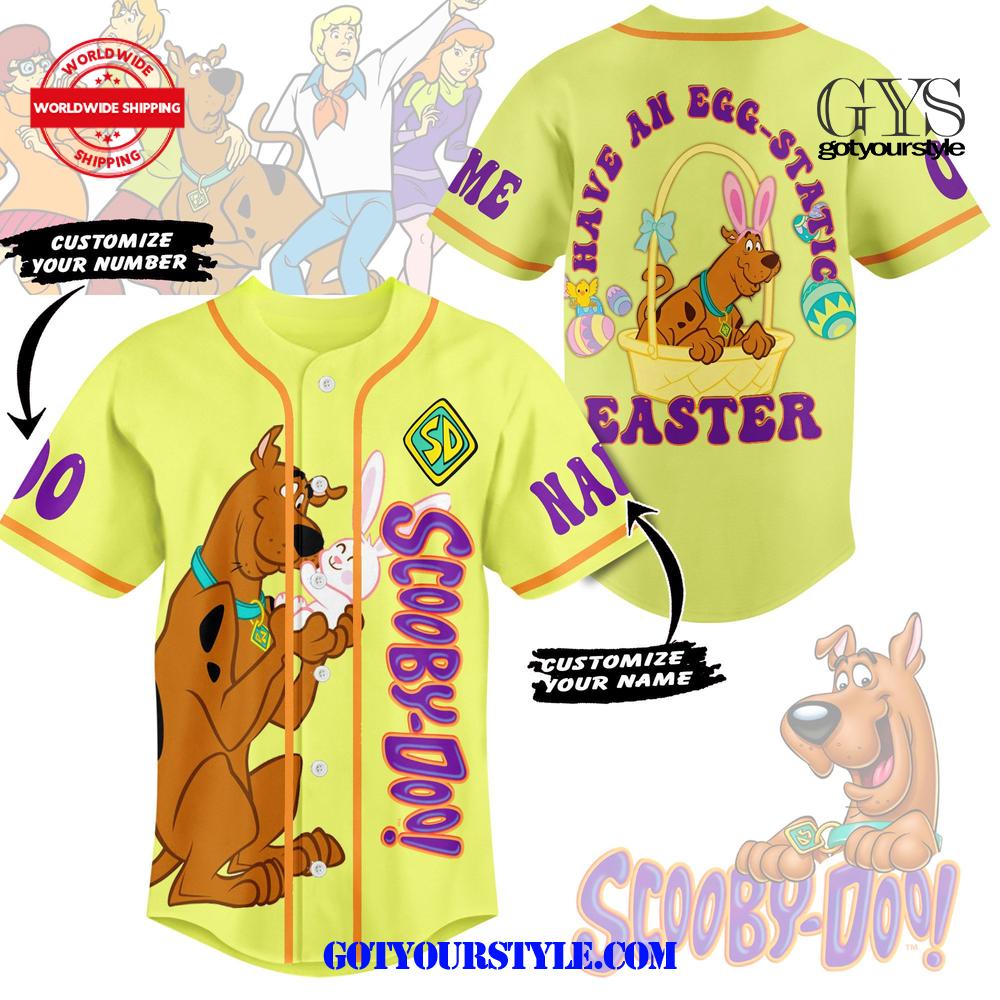 Scooby Doo Easter Have An Egg Static Baseball Jersey