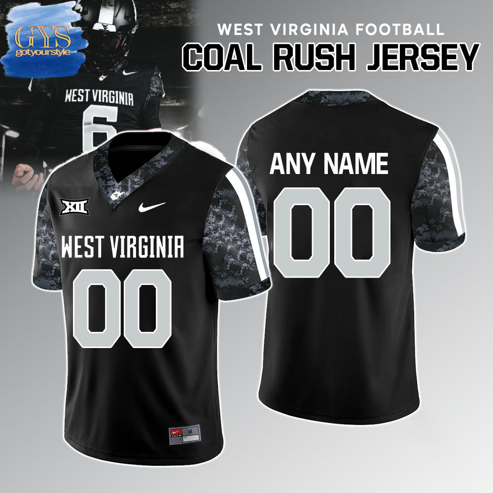 West Virginia Mountaineers 2024 Coal Rush Football Jersey