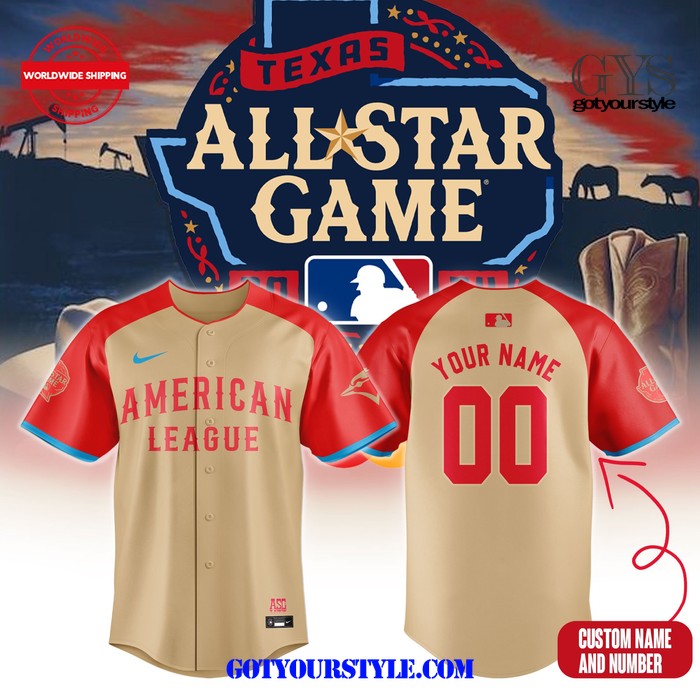 American League Nike Cream 2024 MLB All-Star Game Limited Personalization Baseball Jersey