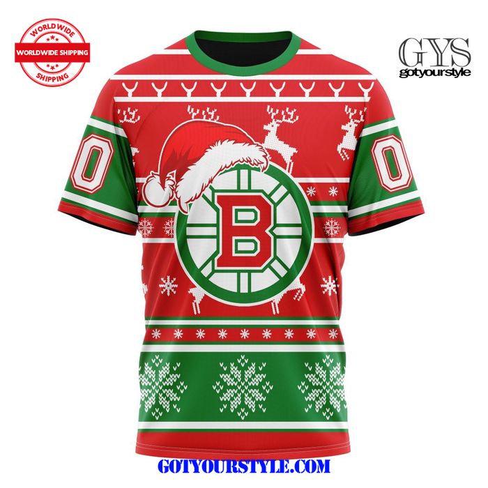 Boston Bruins Christmas Santa Claus Unisex Shirt