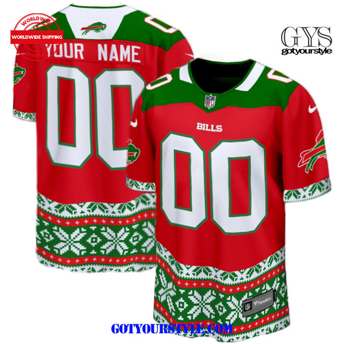 Buffalo Bills Christmas 2024 Limited Edition Football Jersey