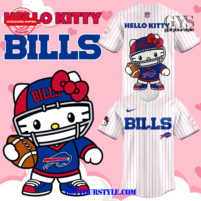 Buffalo Bills Hello Kitty 2024 Baseball Jersey