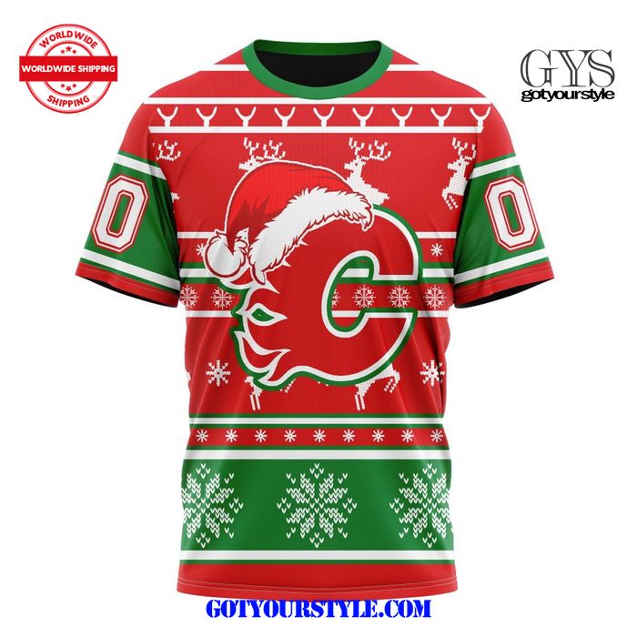 Calgary Flames Christmas Santa Claus Unisex Shirt