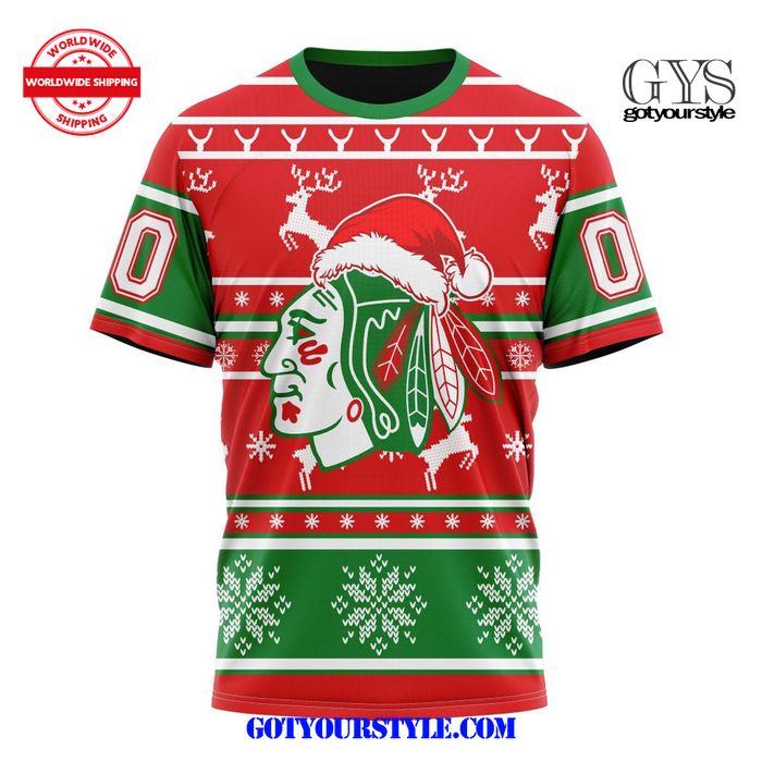 Chicago BlackHawks Christmas Santa Claus Unisex Shirt