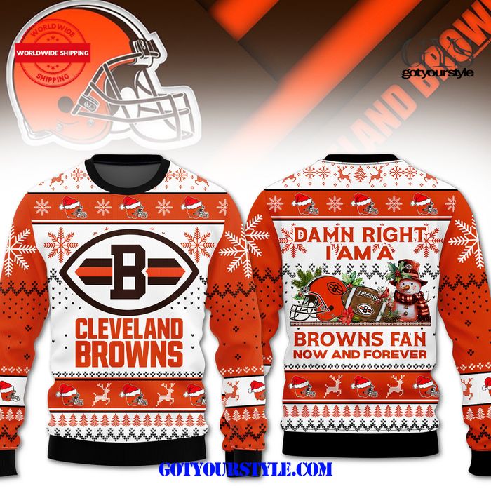 Cleveland Browns Christmas Is Coming Now And Forever 2024 Sweater