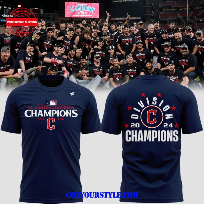 Cleveland Guardians AL Central Division 2024 Champions T-Shirt