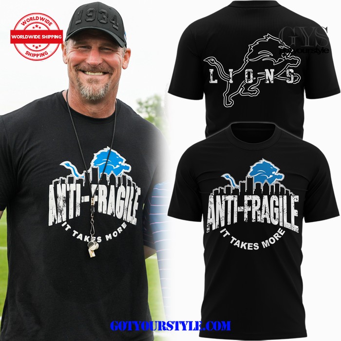 Detroit Lions Anti Fragile 2024 Black T-Shirt