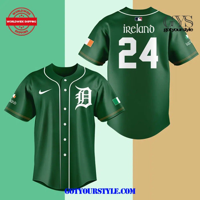 Detroit Tigers 2024 Irish Heritage Baseball Jersey