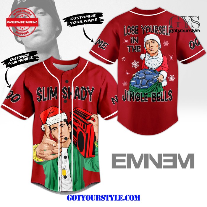 Eminem Santa Claus Christmas Limited Baseball Jersey