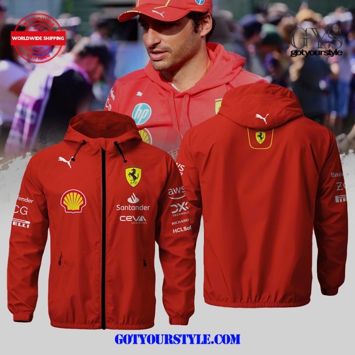 Ferrari F1 Racing Windbreaker Jacket