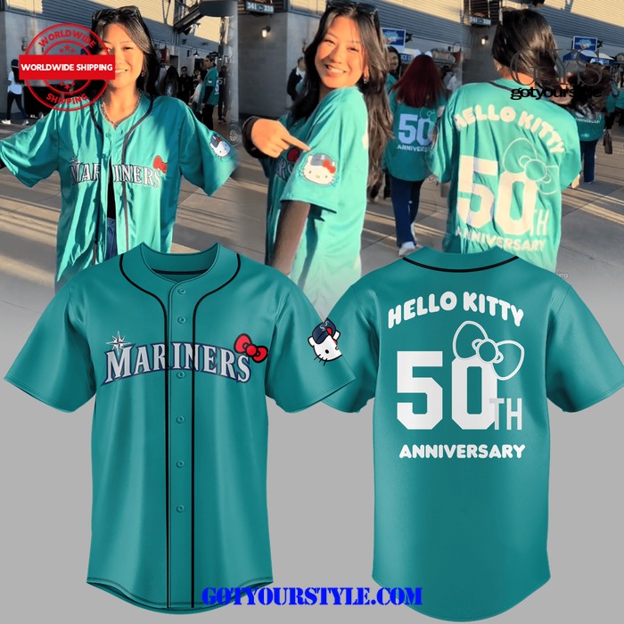 Hello Kitty x Seattle Mariners 50th Anniversary Baseball Jersey