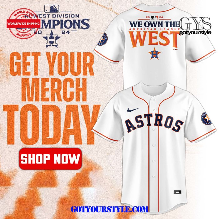 Houston Astros AL West Division 2024 Champions Limited Baseball Jersey