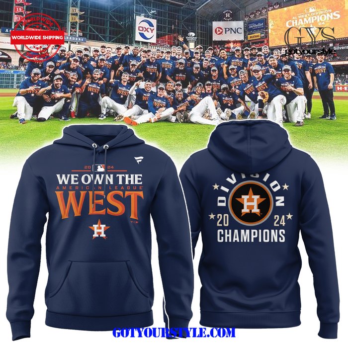 Houston Astros American League West Division 2024 Champions Hoodie