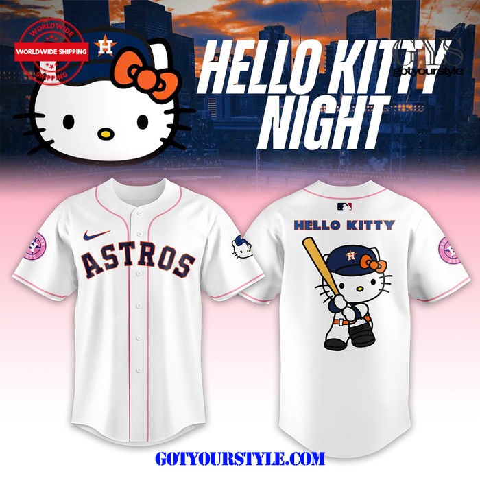 Houston Astros Hello Kitty Night 50th Anniversary Baseball Jersey