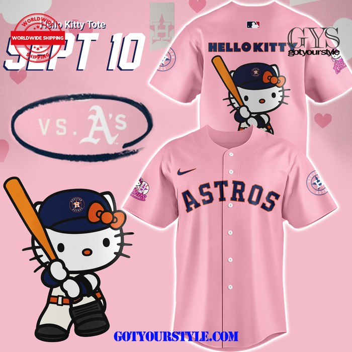 Houston Astros x Hello Kitty Limited Edition Baseball Jersey