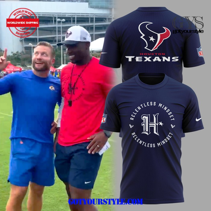 Houston Texans Relentless Mindset 2024 Navy T-Shirt