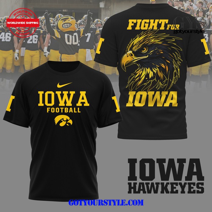 Iowa Hawkeyes Fight For Iowa Black Shirt