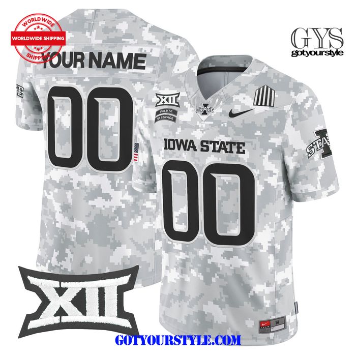 Iowa State Cyclones 2024 Salute to Service Arctic Camo Limited Edition Jersey