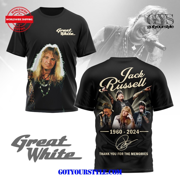 Jack Russell Great White Tribute Shirt Collections