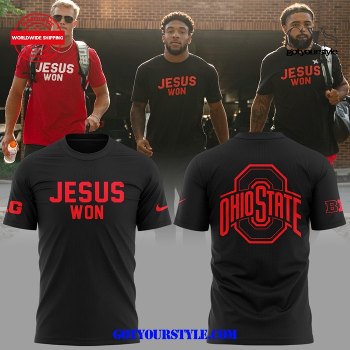 Jesus Won Ohio State Black Nike Shirt