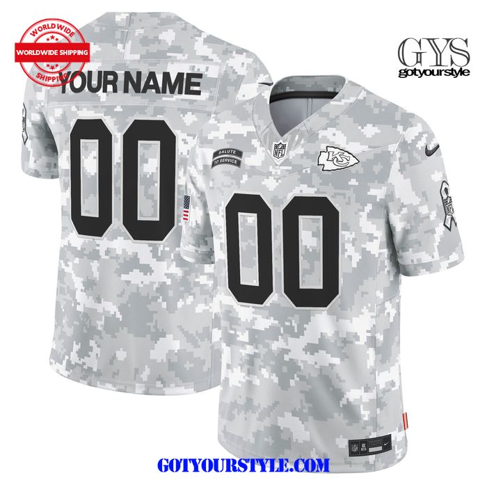 Kansas City Chiefs 2024 Salute to Service Arctic Camo Limited Edition Jersey