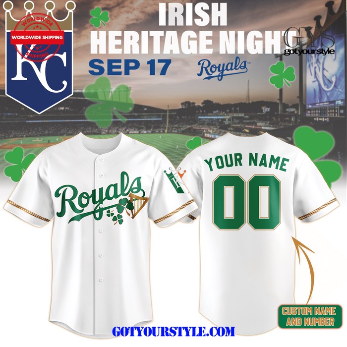 Kansas City Royals Irish Heritage Night Baseball Jersey