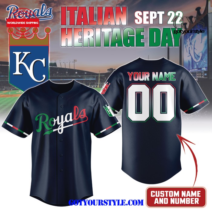 Kansas City Royals x Italian Heritage Night 2024 Baseball Jersey