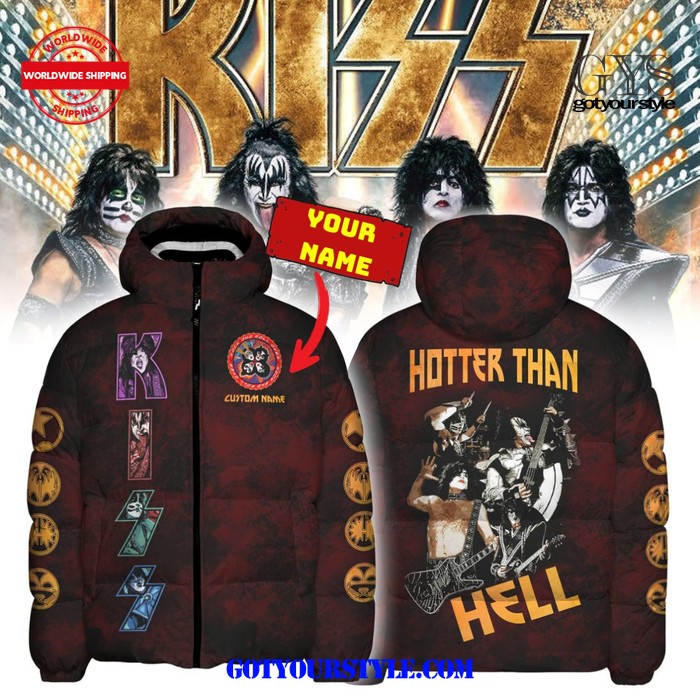 Kiss Band 2024 Hotter Than Hell Down Jacket