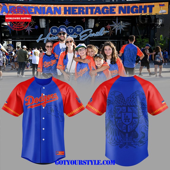 LA Dodgers Armenian Heritage Night 2024 Limited Edition Baseball Jersey