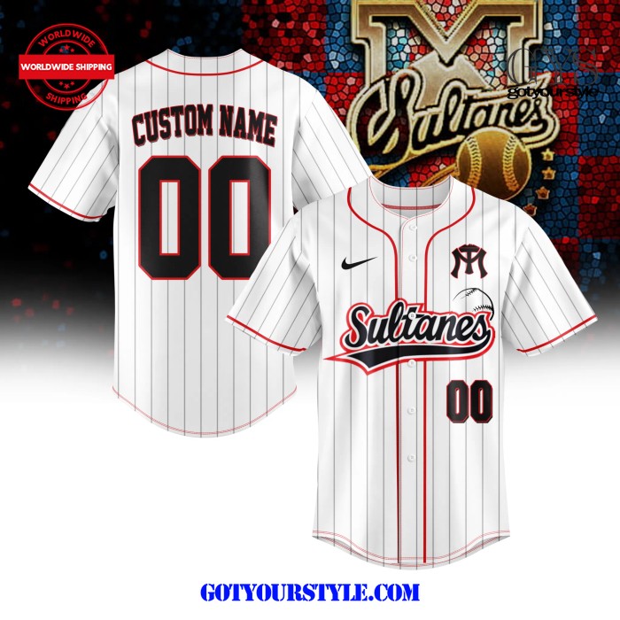 LMB Mexico The Sultanes Monterrey Personalization Baseball Jersey