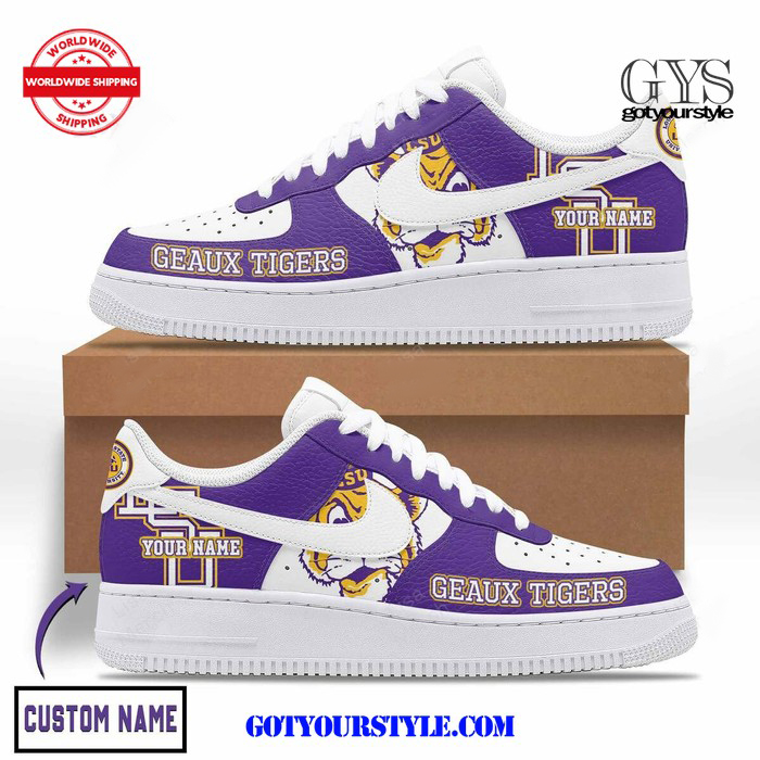 LSU Tigers Geaux Tigers Custom Name Air Force 1