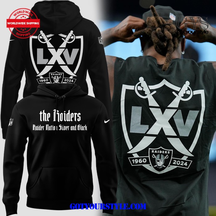 Las Vegas Raiders The Raiders Nation Silver And Black Hoodie