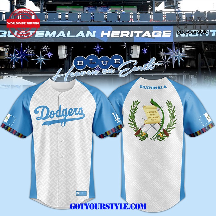 Los Angeles Dodgers Guatemalan Heritage Night 2024 Baseball Jersey