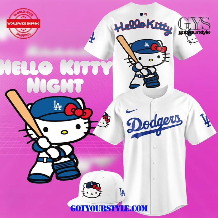 Los Angeles Dodgers x Hello Kitty Special Edition 2024 Baseball Jersey