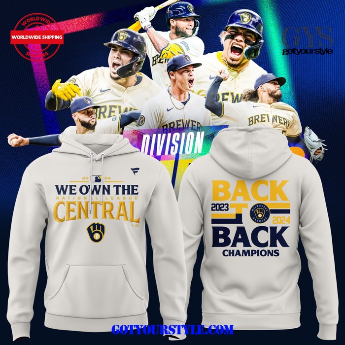 Milwaukee Brewers Back To Back Champions 2024 Hoodie