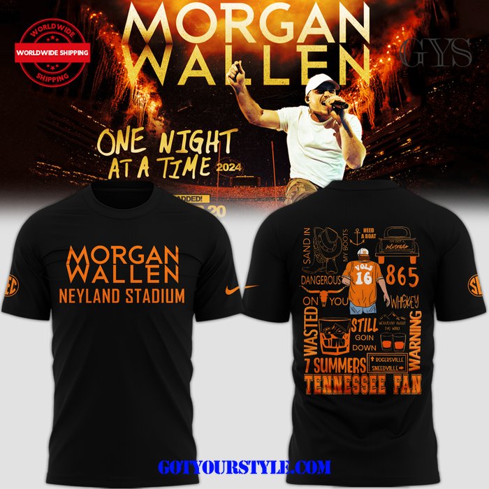 Morgan Wallen Neyland Stadium 2024 Black Nike Shirt