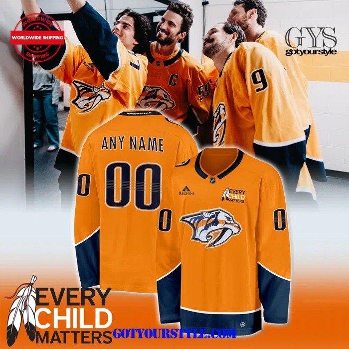 Nashville Predators Orange Day Every Child Matters Hockey Jersey